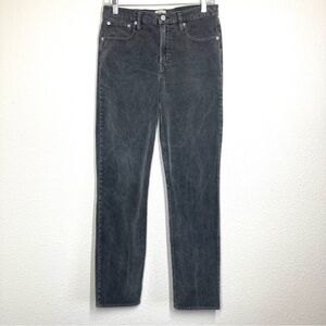 J Crew Vintage slim-straight Corduroy Pants in Coal Gray wash 27 Tall minimalist